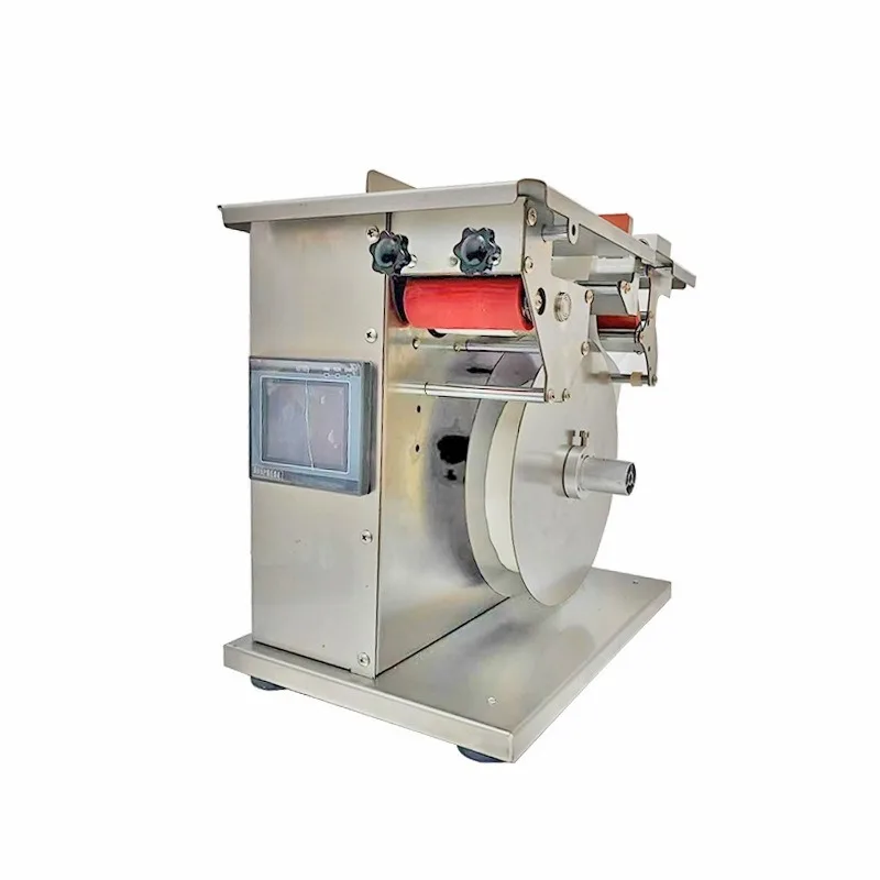 Stainless Steel Semi Automatic Right Angle Labeling Machine for Small Boxes Cosmetic Packaging Medicine Cartons Transparent Anti