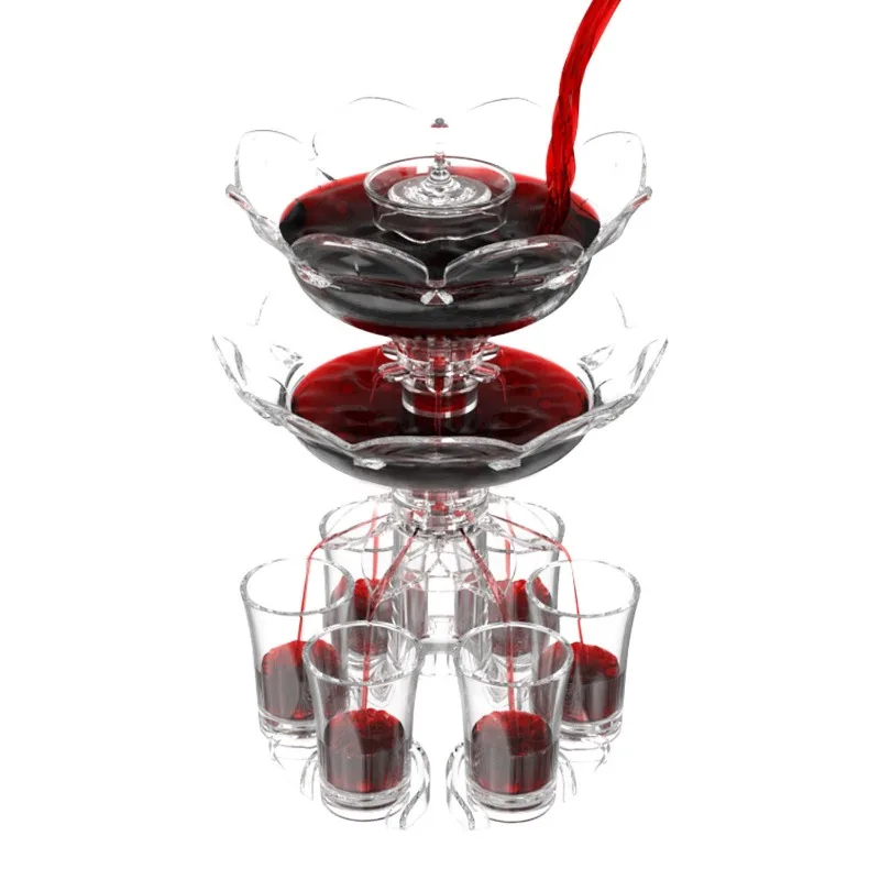 New Style 6 Shot Cup Dispenser Holder Wine Whisky Beer Dispenser Rack Bar Accessories Caddy Dispenser Party Game Drinking Tool