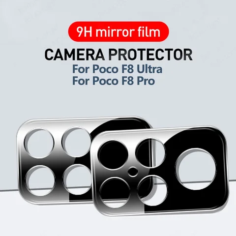 Xiami foco F8Ultra/F8Pro 1-3 шт. для Xiaomi Poco F8 Ultra 5G F8 Pro пленка для камеры черный объектив TrempGlass 3D улучшенная защита дисплея