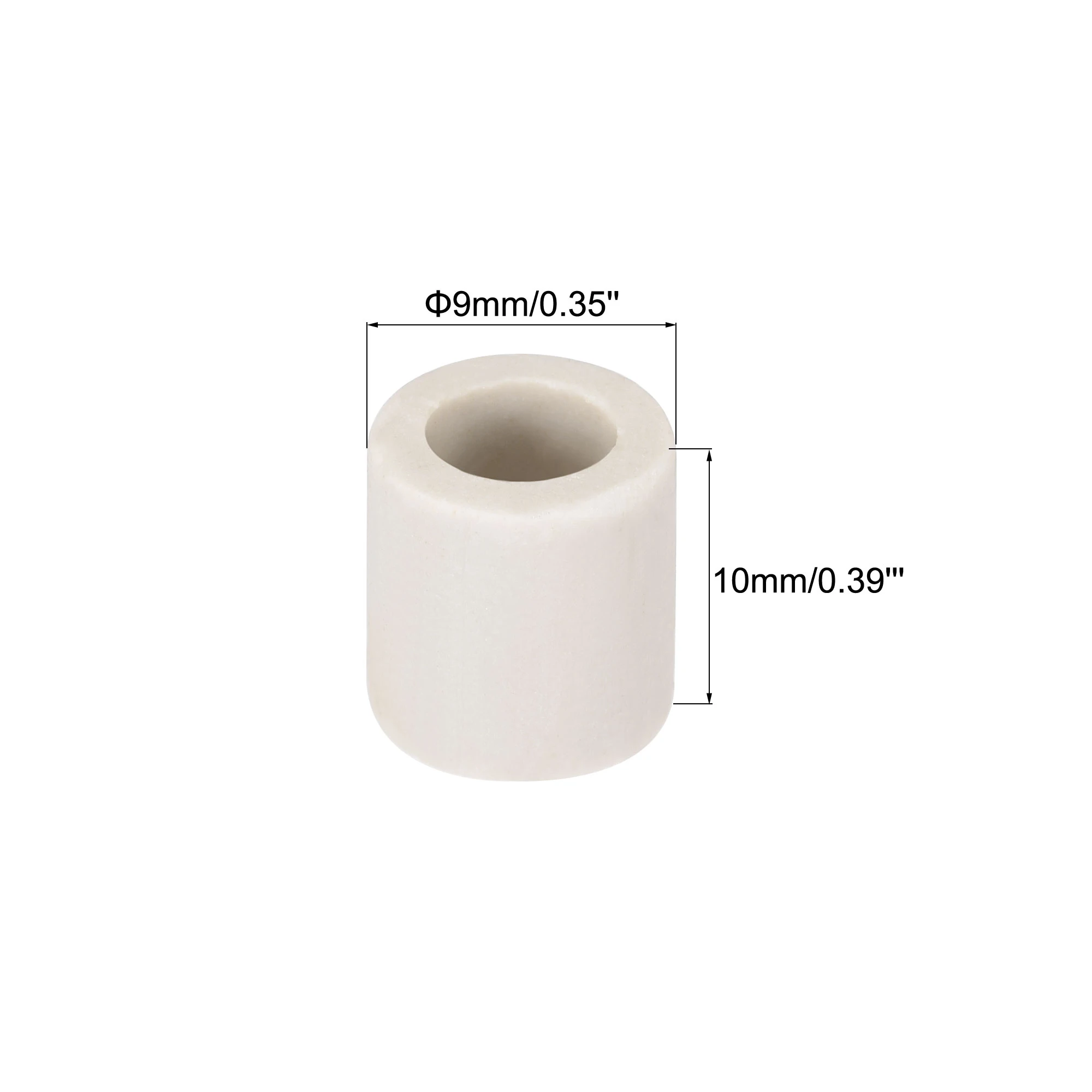 20/50Pcs 6mm Dia Ceramic Tube Insulated Electronic Wire Bundle Heat Insulation Protection Insulating Pipe Porcelain Bushing Tube