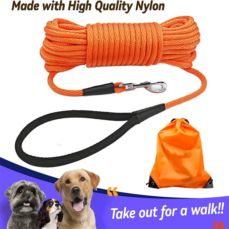 Dog Leash 50 Feet Long Rope Extender Yard Leashes Great For Training Walking Playing Swimming Outdoor Easy Control Large Dogs