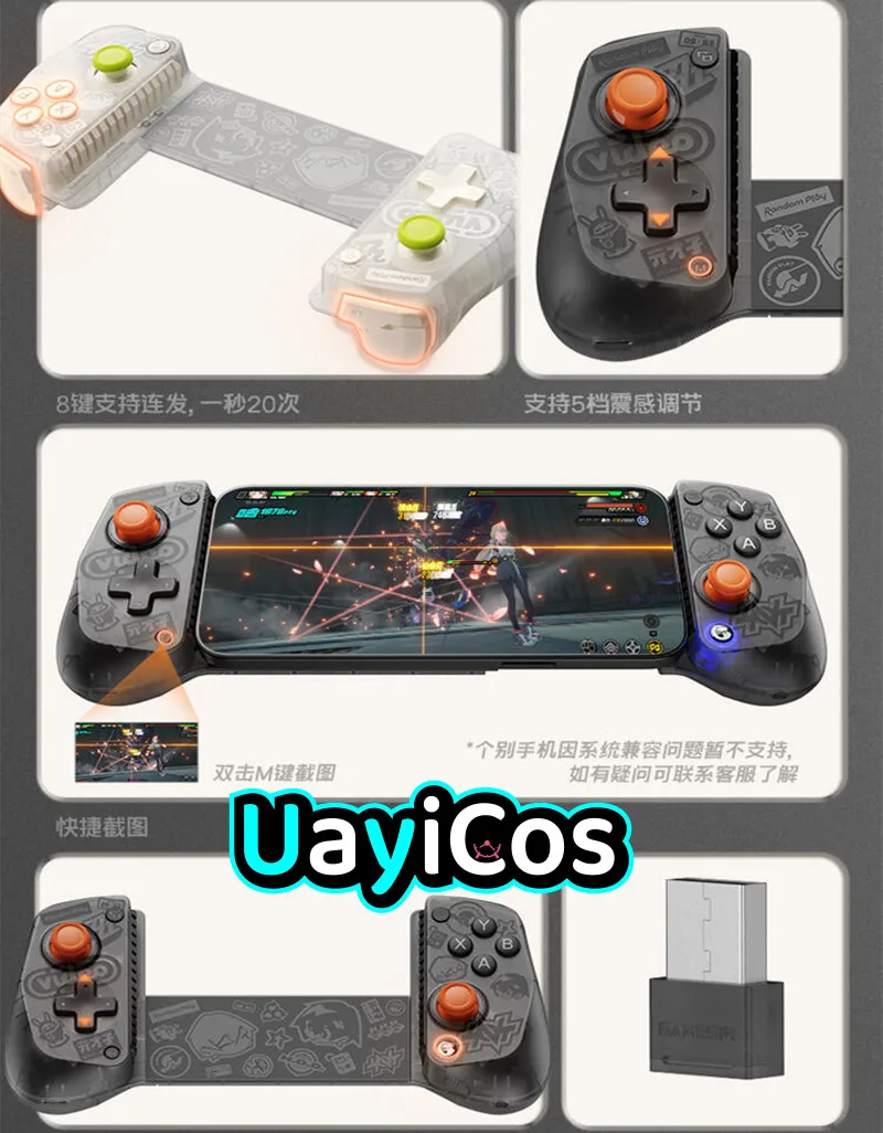 

В наличии Оригинальная игровая ручка X5s Zenless Zone Zero Play, подарочная коробка, игровой контроллер, беспроводные Bluetooth-геймпад Ellen Joe, аниме T