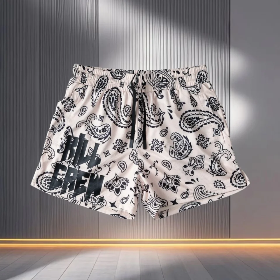 

2025Sports Shorts Men's Quarter Knee and Above Sports Pants Summer Fitness Running Breathable Fast Drying Basketball Pants