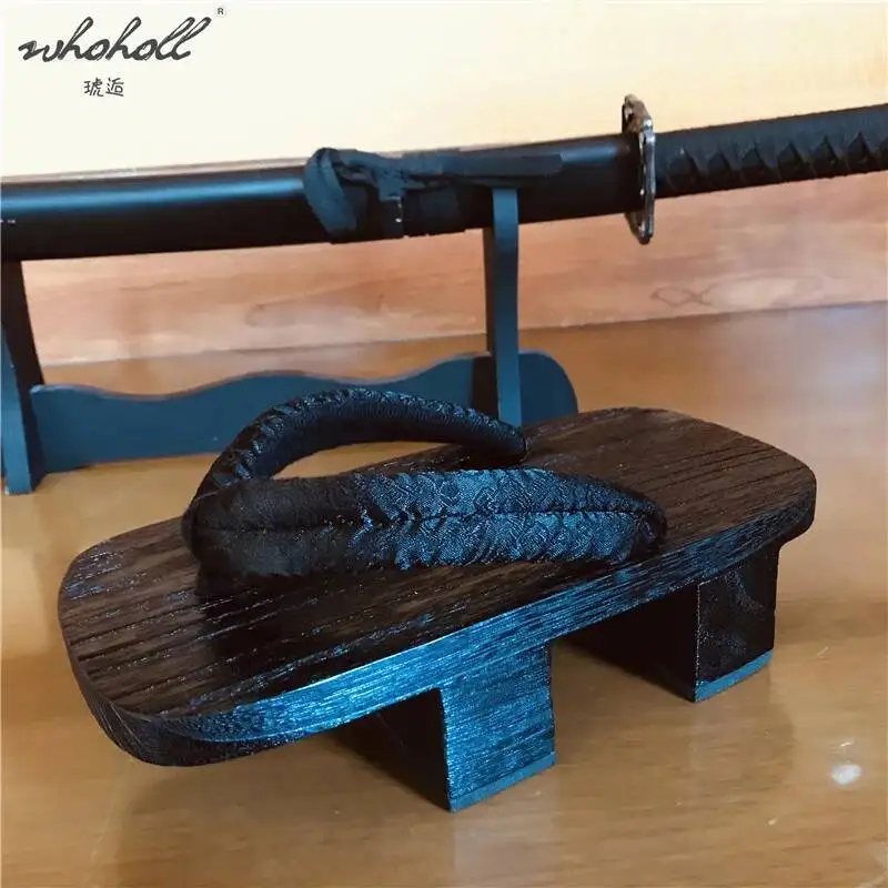 WHOHOLL Geta الصيف الوجه يتخبط النساء الرجال قباقيب خشبية النعال اليابانية قباقيب خشبية الأحذية تأثيري ازياء الأحذية