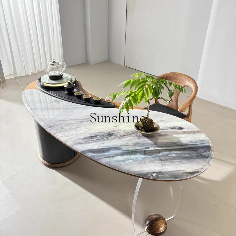 

New Chinese style home tea table office high-end marble tea table