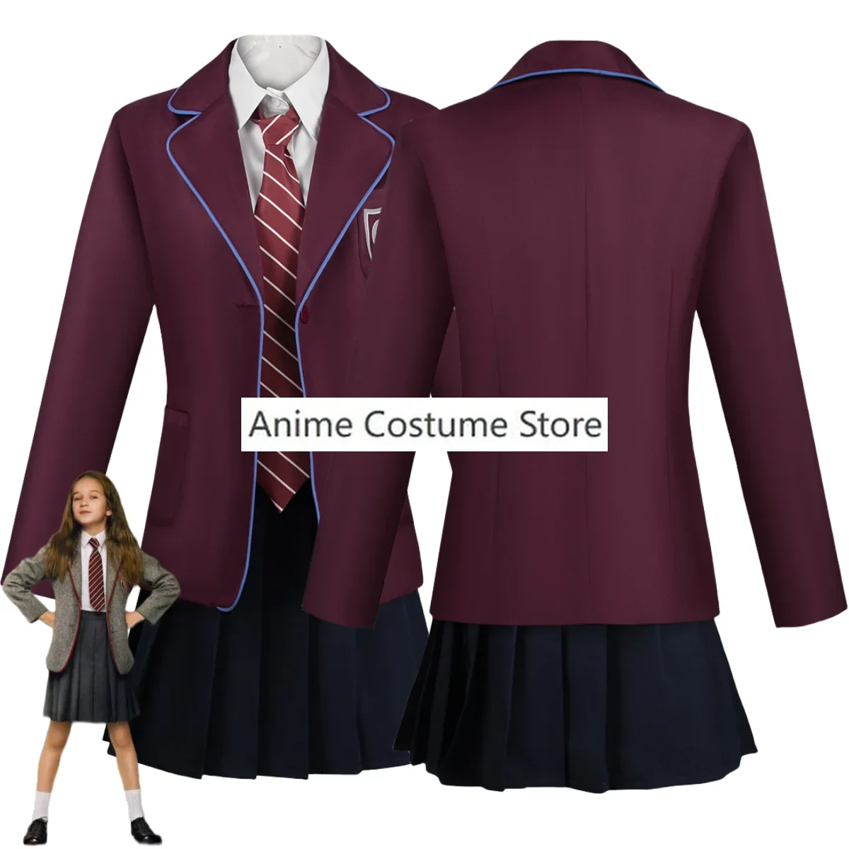 American Movies Roald Dahl’s Matilda The Musical Cosplay Costume British Style Children School Uniforms Skirt Adult Campus Suit