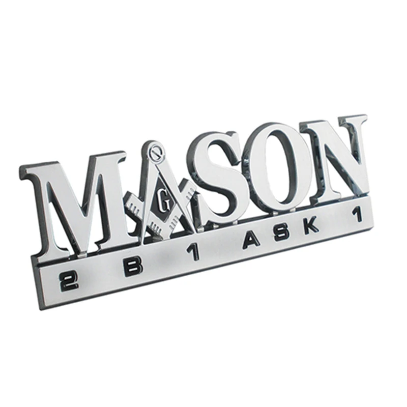 3D chrome freemason masonic  Sorority car sticker emblem decal master mason auto badge truck logo