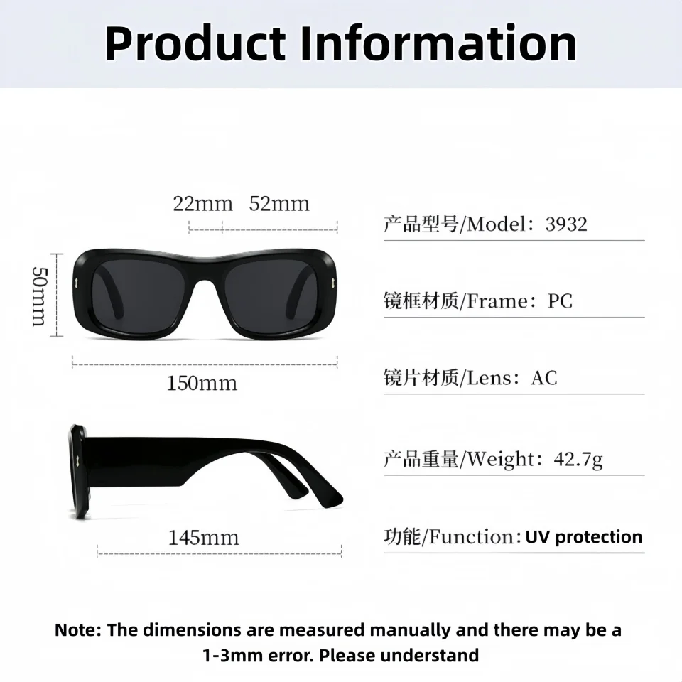 Popular Men Outdoor Driving Travel Sunscreen Large Frame Women Fashiona Outdoor Street Photography Party UV Resistant Sunglasses