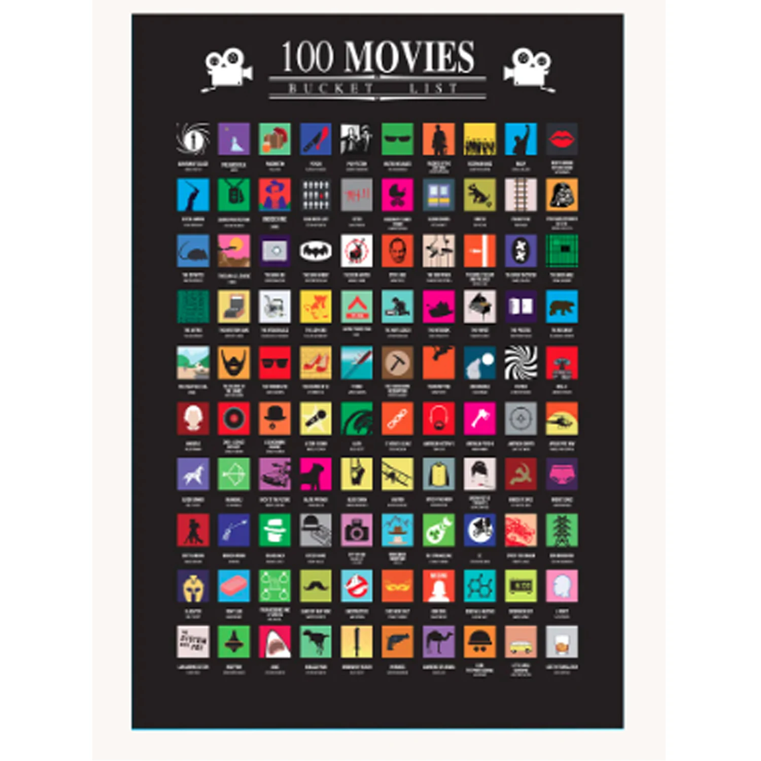 100Movie Scratch Off Poster Must To See Movies Top Films Of All Time Bucket List Fun Scratching Movie Poster Home Wallpaper