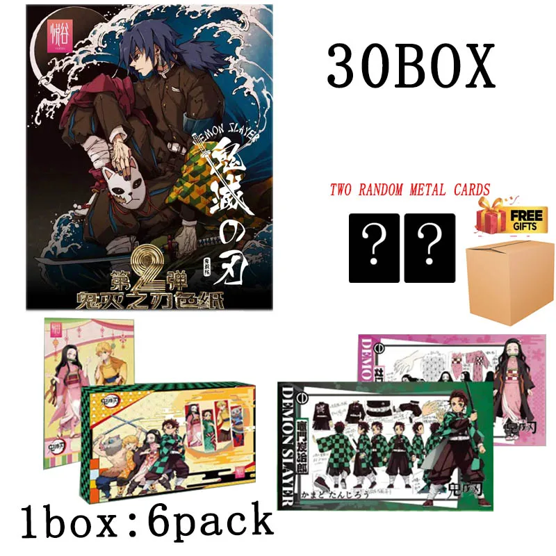 

Wholesales Demon Slayer Collection Booster Box Wave 2 Yue Valley Cultural Creation Original Style Limited Color Paper