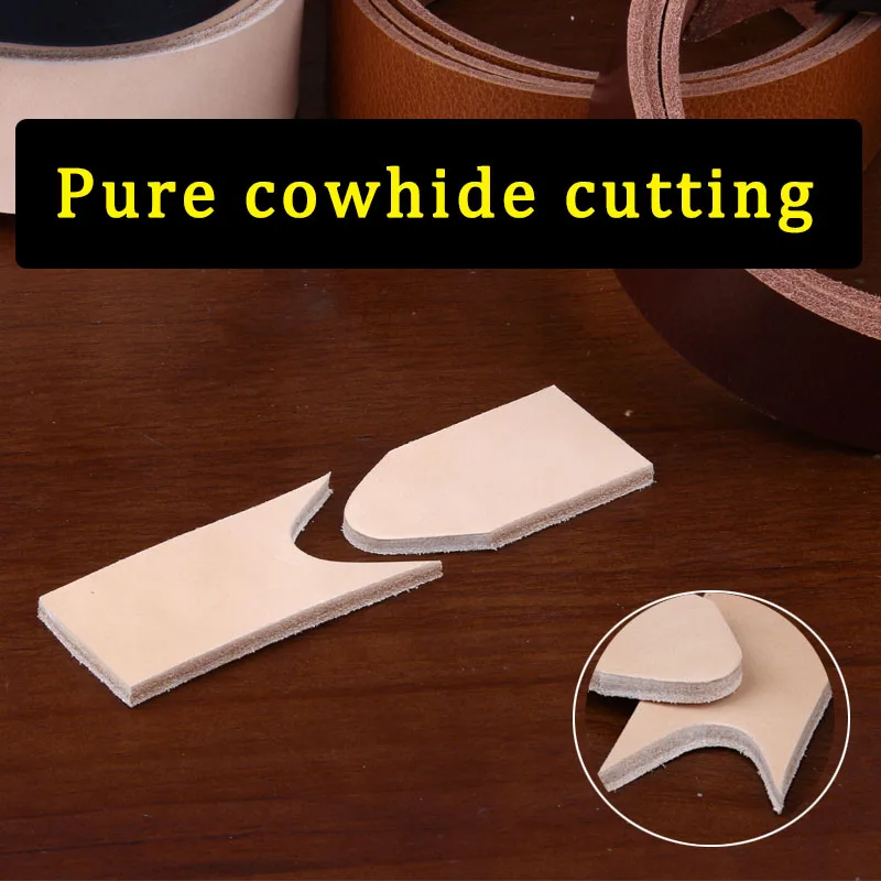 حزام جلد البقر الأصلي للرجال بإبزيم على الحدود السوداء مستورد من إيطاليا، حزام من جلد البقر بطبقة علوية، 304 من الفولاذ المقاوم للصدأ بدون أسنان #2