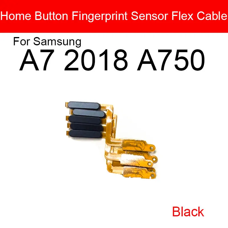 Home Button Flex Ribbon For Samsung Galaxy A7 2018 A750 Menu Key Fingerprint Recognition Sensor Flex Cable Replacement Parts