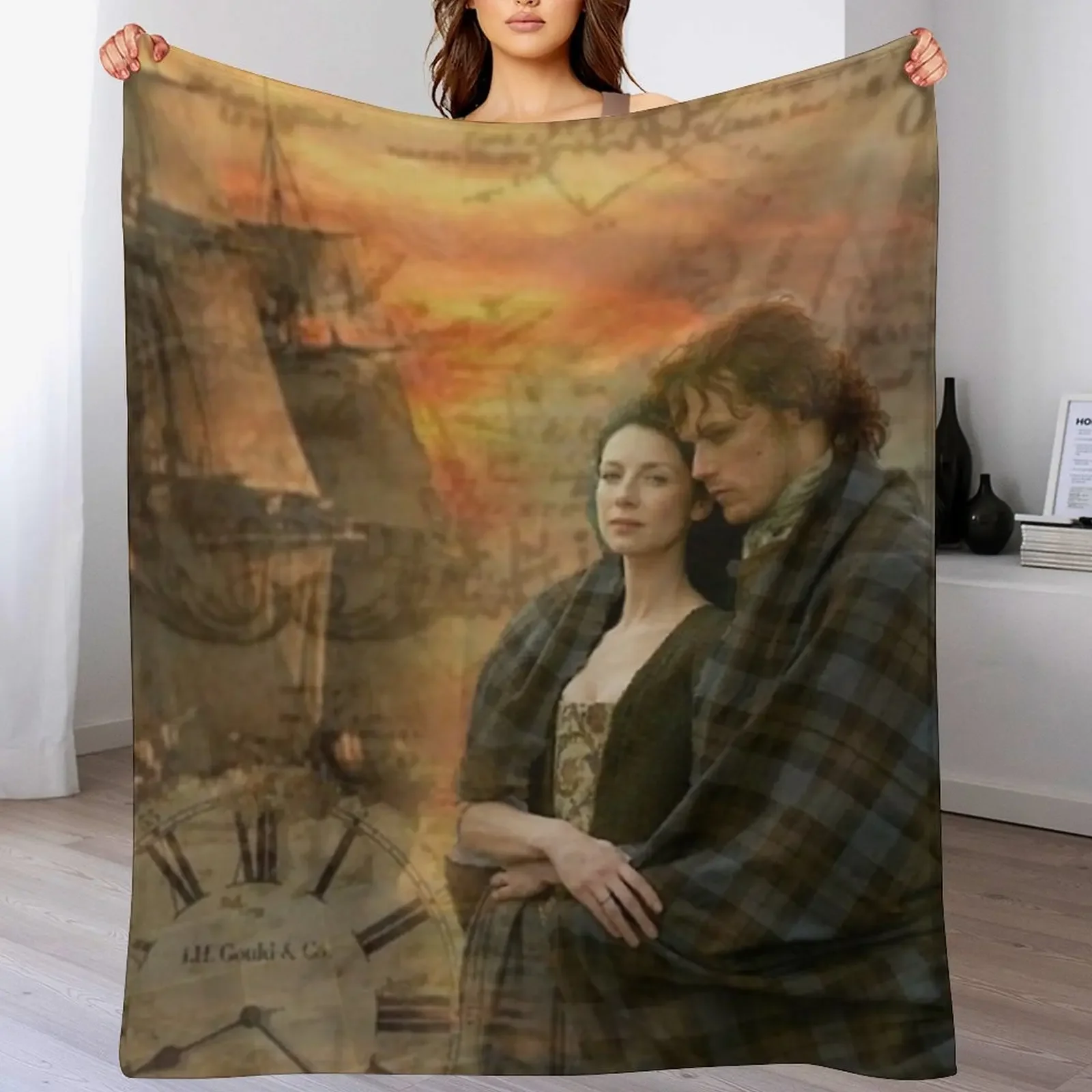 

Outlander collage 1 - Throw Blanket Sofa Quilt Thermal Sofa Luxury St Blankets
