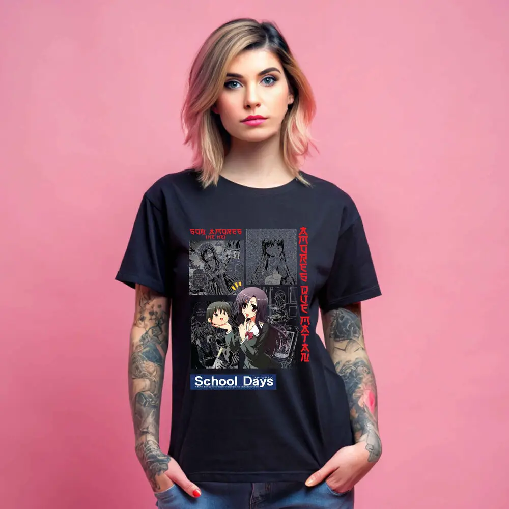 أيام المدرسة Sekai Saionji انمي ياباني تي شيرت 2025 ابتسامة جيدة جديدة في صندوق 309 #5