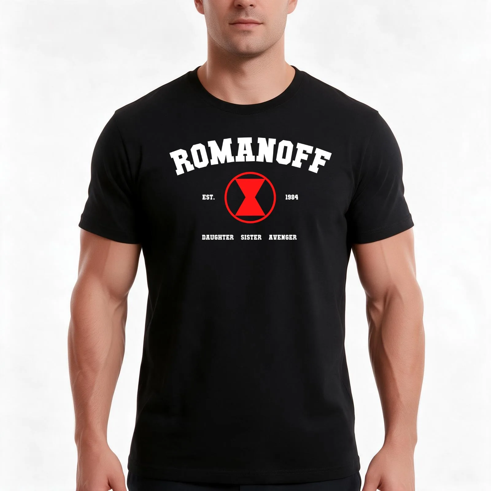 Romanoff Est. 1984 T-Shirt, Summer Casual Cotton Tee, Oversized Streetwear Tops, Vintage Graphic Print, Loose Fit Short Sleeve