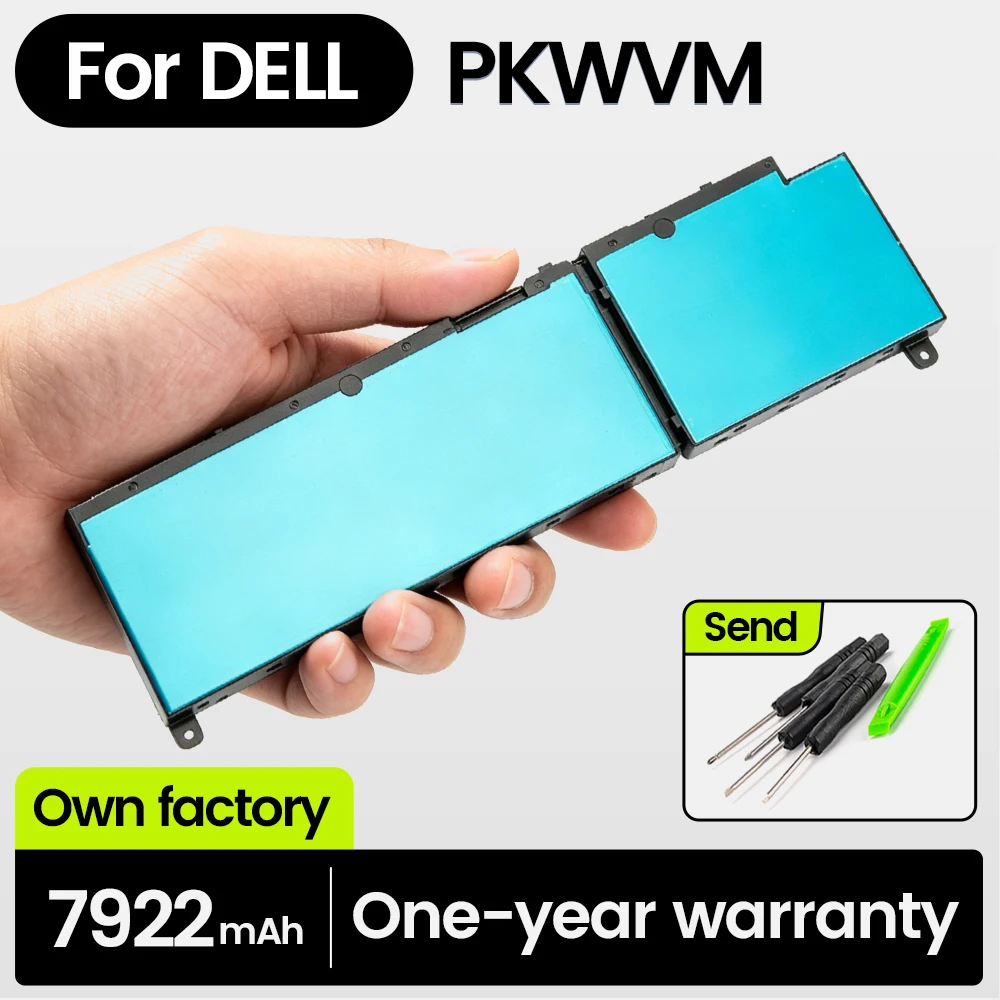 PKWVM 95Wh Laptop Battery for DELL Precision 7550 7560 7750 7760 Series P44E P93F C903V CR72X 17C06 0CR72X High Quality Batería