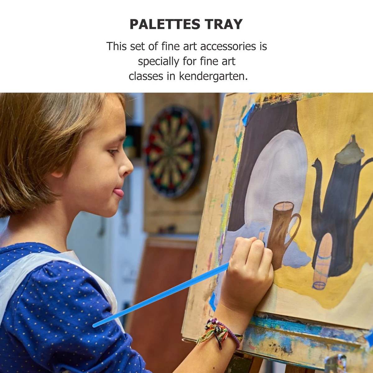 

1 Set Painting Brush Cup Set Kids Children Party Supplies Fine Art Paint Pen Sponge Palettes Tray Art Tools