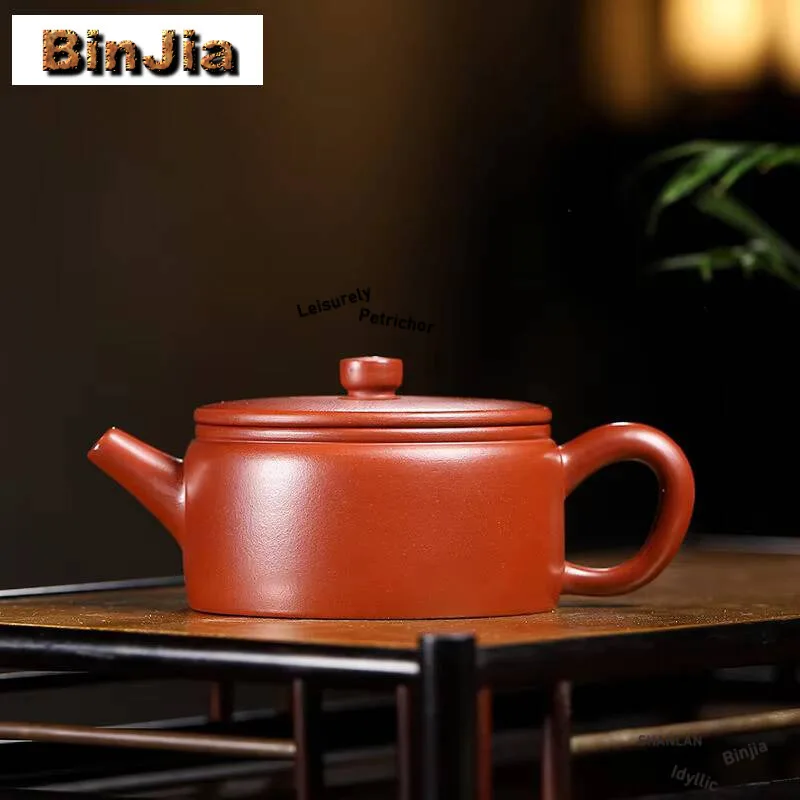 

130Ml Yixing Purple Clay Teapots Handmade Large Caliber Pot Raw Ore Dahongpao Mud Kettle With Strainer Zisha Teaset Tea Supplies