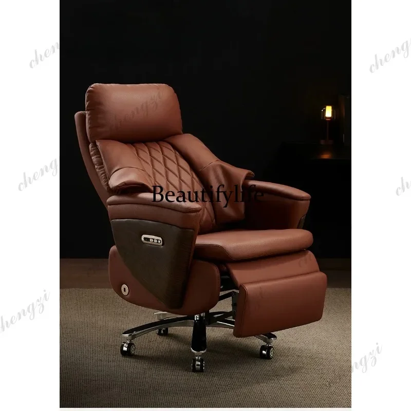 M45 Leather Electric Business Boss Chair Office Classroom Chair Home Intelligent Massage President Chair