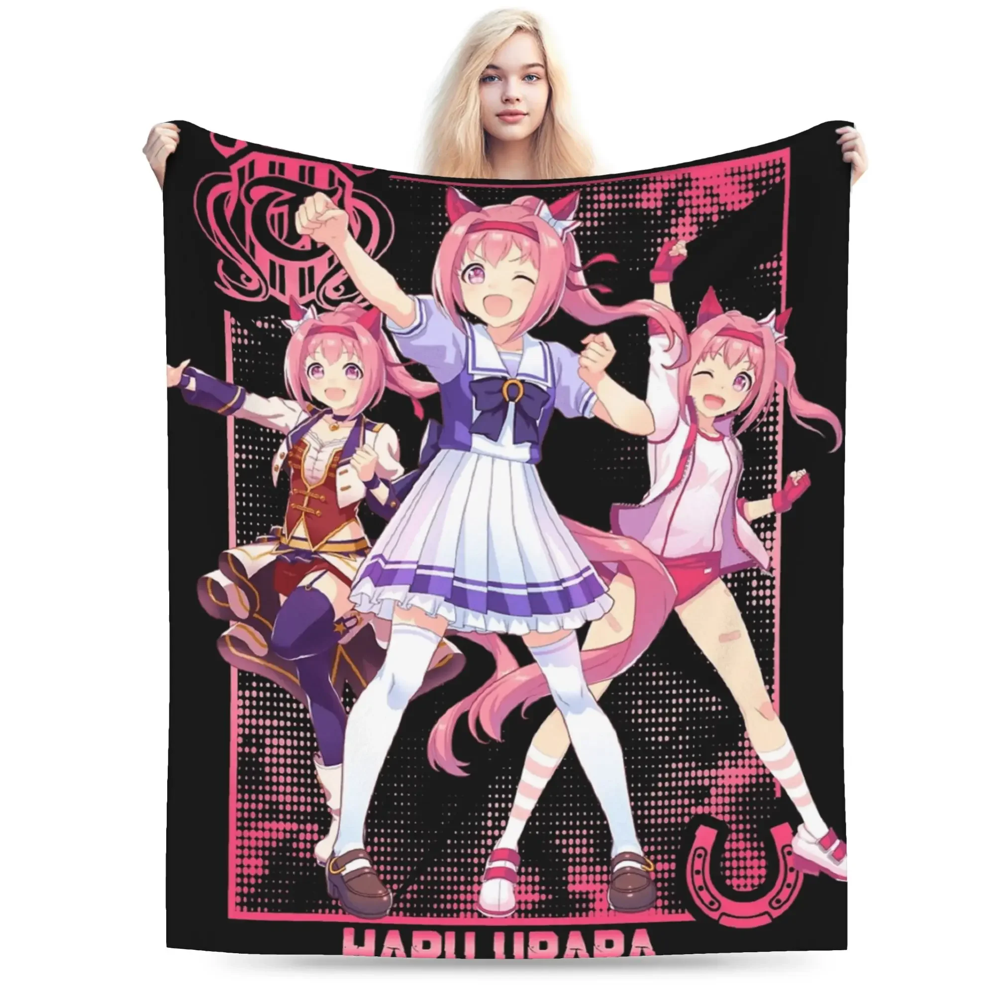 Uma Musume Pretty Derby Blanket High Quality Warm Throw Blanket for Winter Kids Couch Chair Sofa Bed Graphic Bedspread