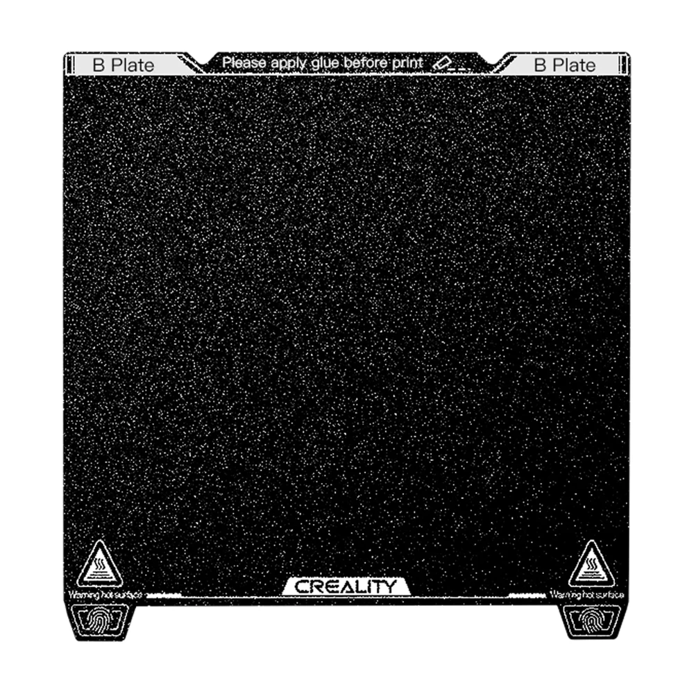 

Встроенная пластина 315x310 мм без мягкого магнитного коврика, легкое удаление моделей, подходит для сверхвысокой адгезии для аксессуаров для 3D-принтеров K1 Max