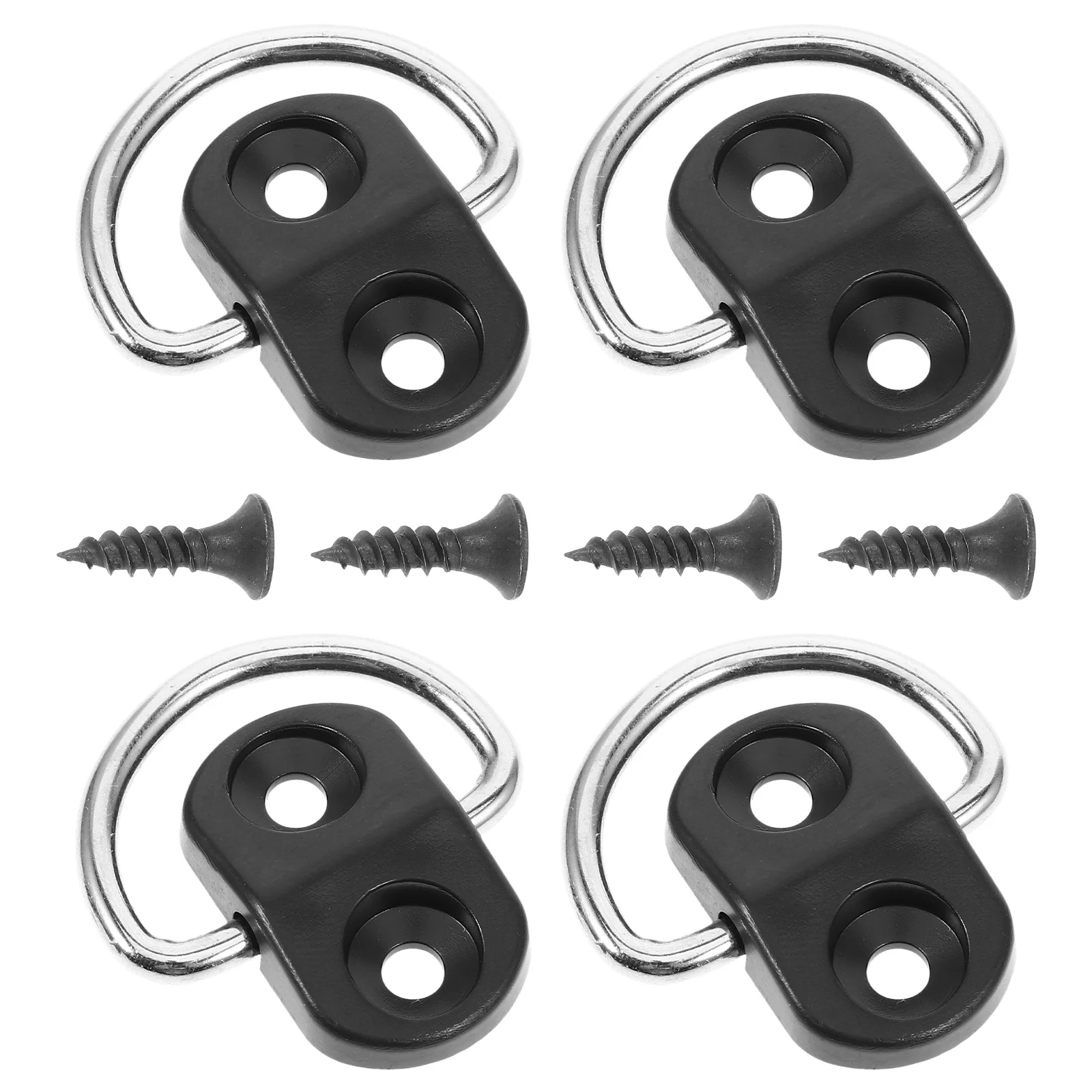 4 Pcs Car Trunk Buckle Tie down Anchors Luggage Net Hook Truck Bed Hanging Ring