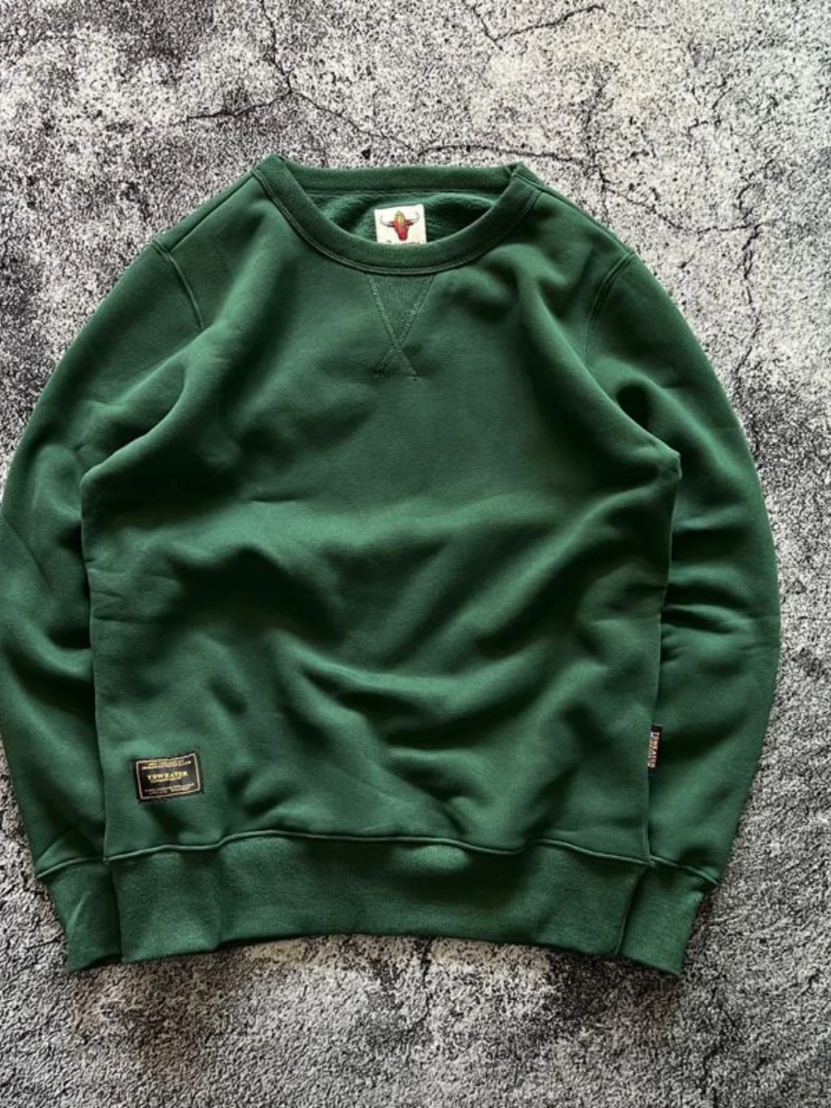 

Ameika Heavyweight High amage Fce Warm Autumn Winter Simple Color round Ne Hoodie Vintage Loose Sweatirt Trendy