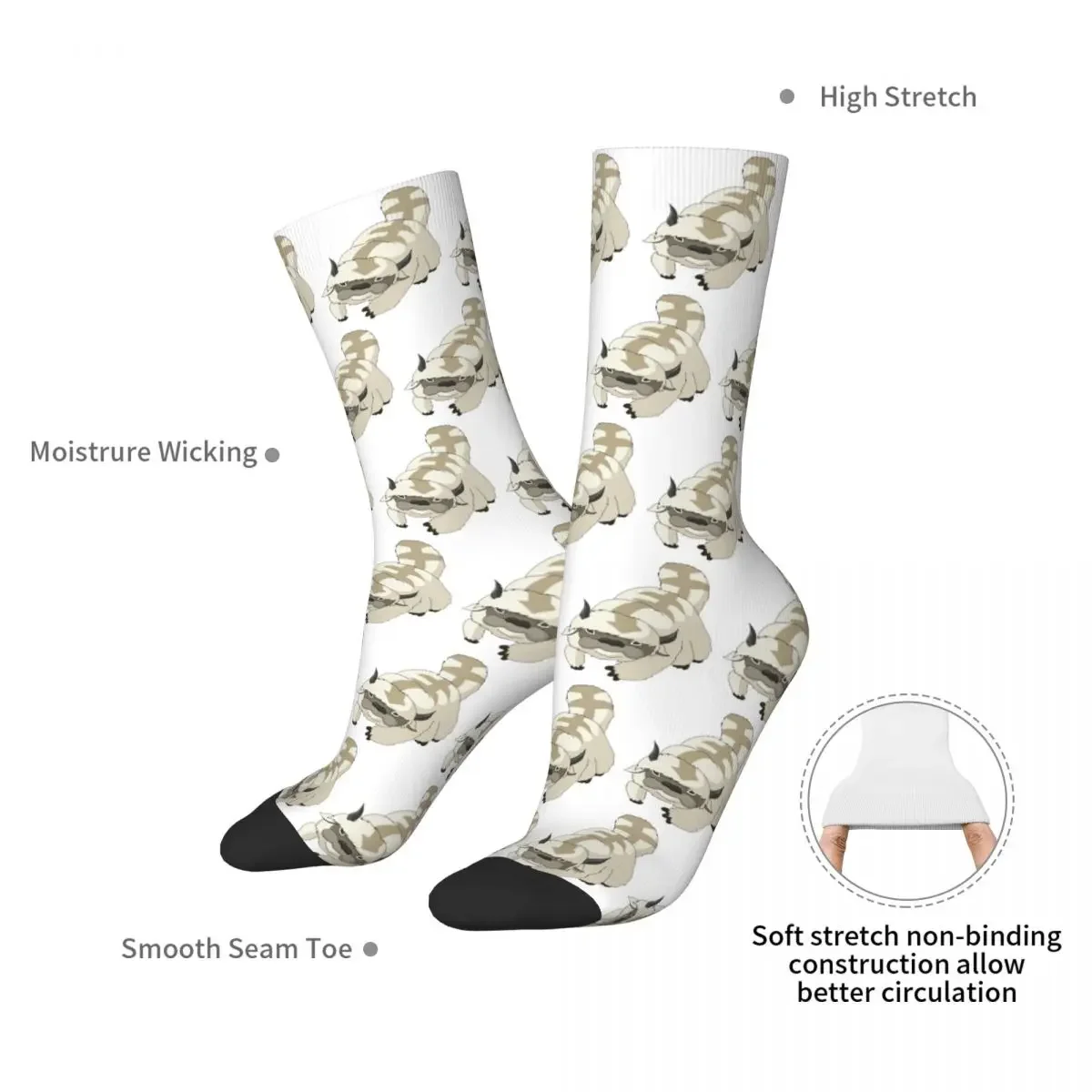 Appa- Avatar The Last Airbender Socks Harajuku Sweat Absorbing Stockings All Season Long Socks for Man Woman's Birthday Present