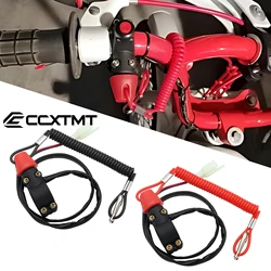 Motorcycle Scooter ATV Kill Stop Switch & Safety Tether Cord For 22mm Handlebar Quad Honda Yamaha Kawasaki KTM Suzuki Universal