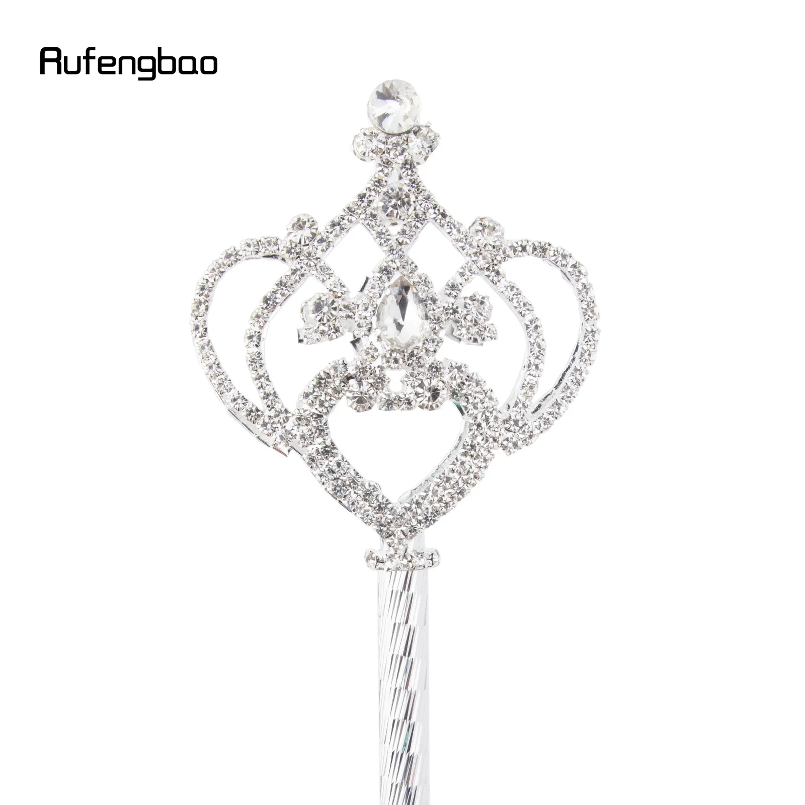 التاج الأبيض سبائك الماس تاج الجنية الصولجانات ل الأميرة الصولجانات لعصا الملاك للحزب زي حفل زفاف عيد ميلاد 50 سنتيمتر