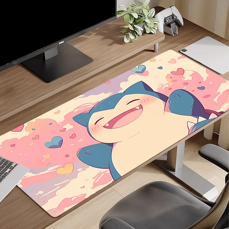 

Mouse Pad S-Snorlax Non-Slip Rubber Edge locking mousepads Game play mats notebook computer P-Pokémon Home Decor Kawaii Anime