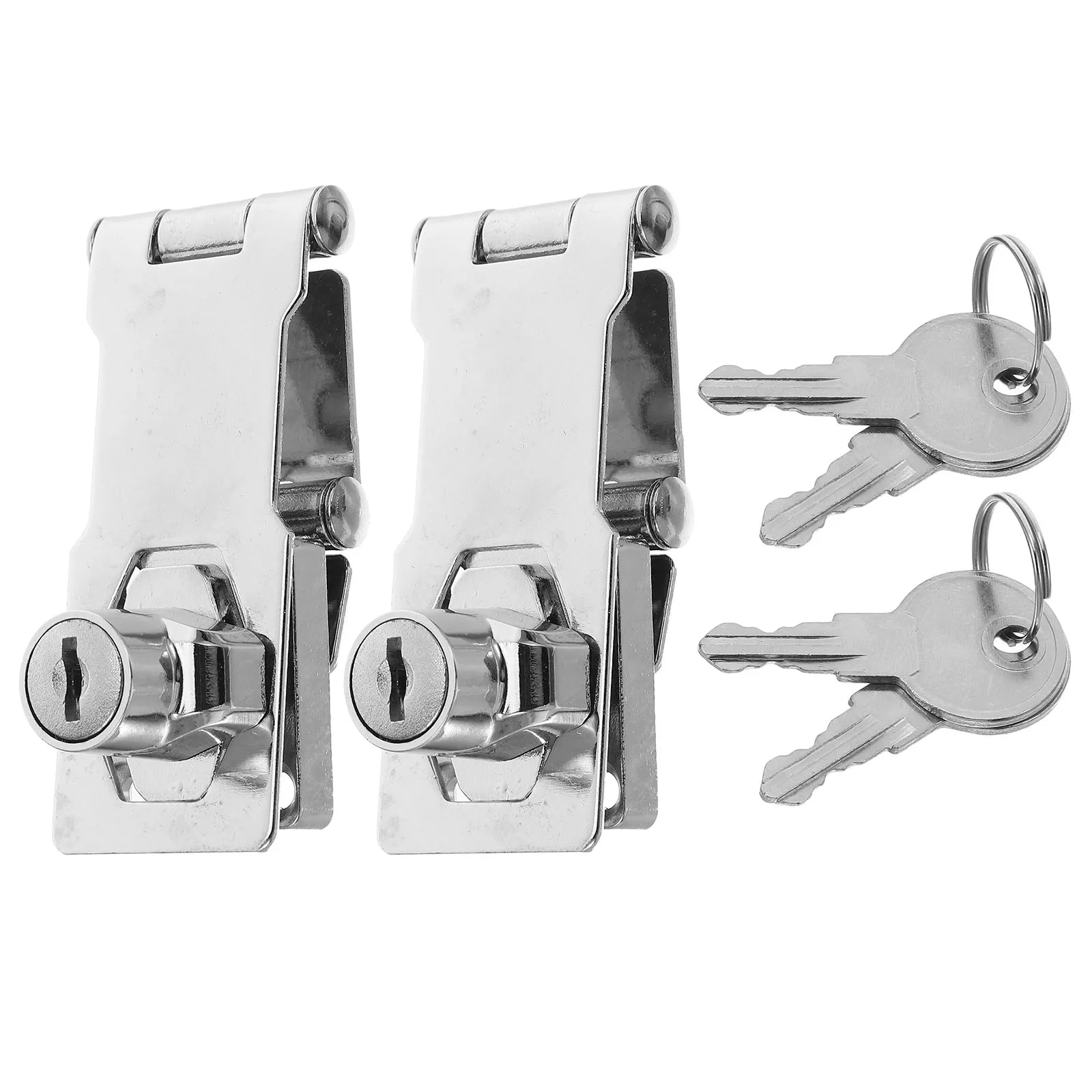 

2 Sets Fridge Cabinet Drawer Security Door and Silver Desk with Keys Latch Child