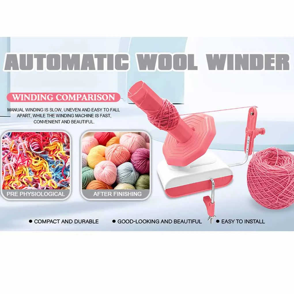 

Automatic Fiber Wool Winder Machine Electric Operated Yarn Winder String Ball Crocheting Knitting Tool for DIY Sewing Making