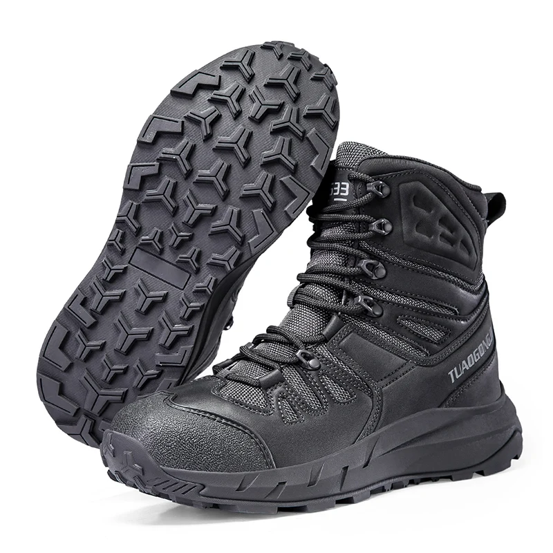 

CHRLCK Mens Outdoor Hiking Boots Spring Autumn Men Wear-resistant Waterproof Hiking Boots Outdoor Travel Anti-slip Hiking Boots