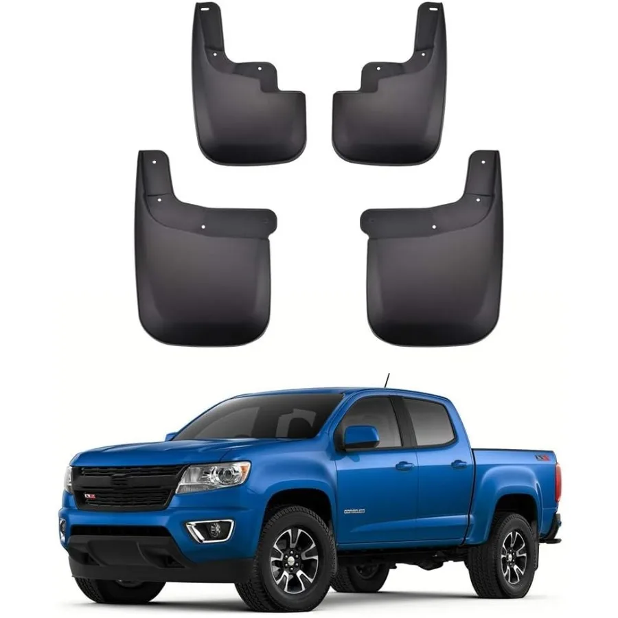 

Mud Flaps for Chevy Colorado GMC Canyon Without Flares 20152022 Mud Guards Splash Guards Front and Rear Black Set of 4 Designed