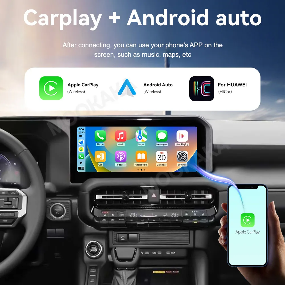 راديو اكسسوارات السيارات لتويوتا برادو 2024 أندرويد السيارات لتحديد المواقع والملاحة الوسائط المتعددة ستيريو استقبال رئيس وحدة خرائط غير متصلة بالإنترنت #3