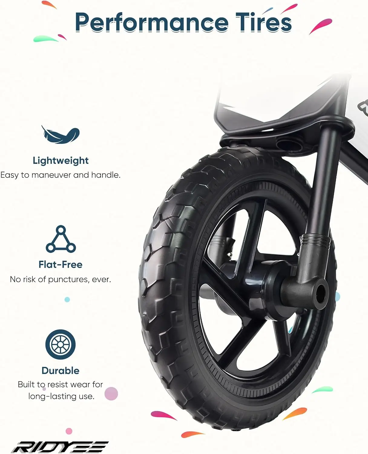 Toddler Balance Bike 2 Year Old, Kids Balance Bike for 2 to 5 Year with Tool-Free Adjustment, Limited Steering, Footrest, Custom