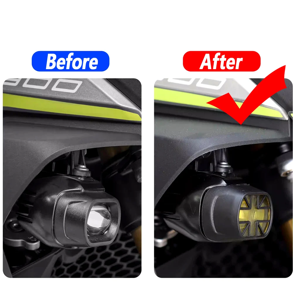 

Защитная накладка на противотуманную фару для VOGE DS800X Rally DS900X, модифицированная защитная крышка передней противотуманной фары, защитный кожух для фар.