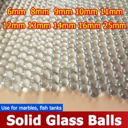 50-5000pcs Solid Glass Balls 6/8/9/11/12/13/14/16/25mm Transparent Marbles High Precision Anti Boiling Ball Fish Tank Balls