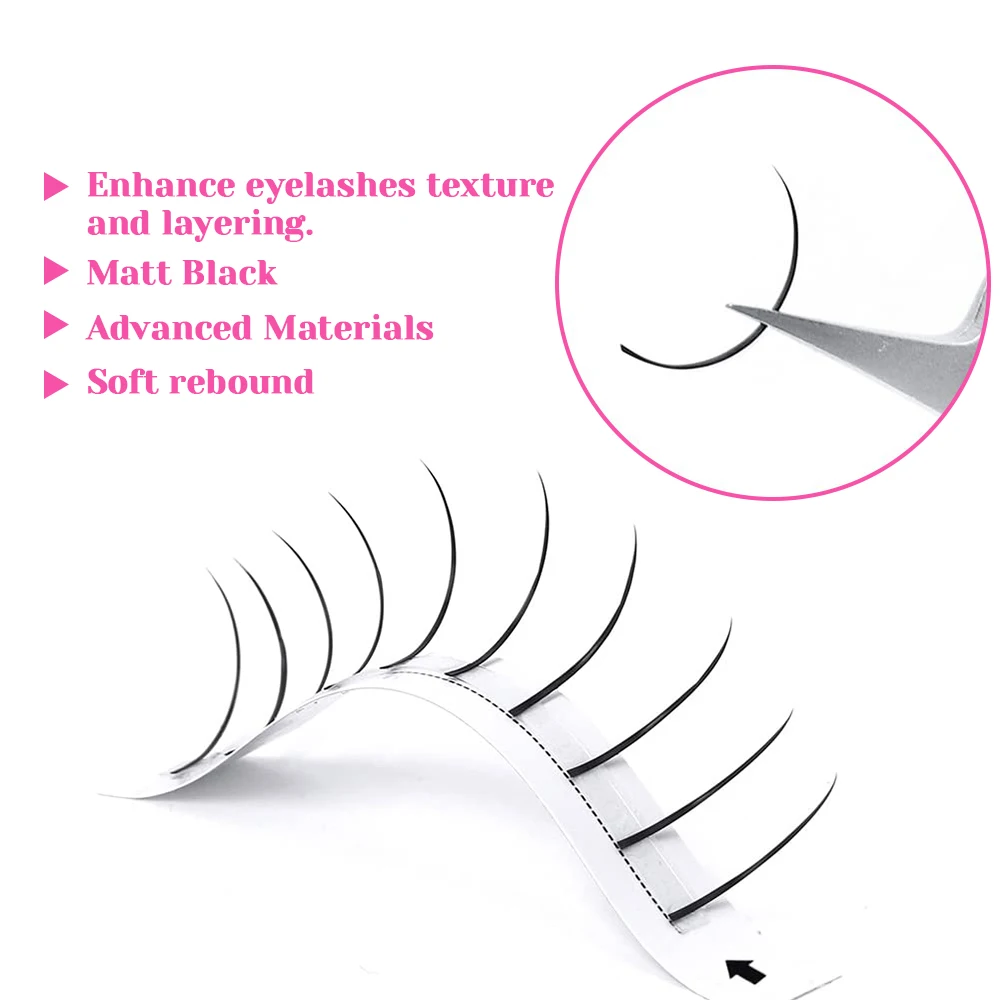 Masscaku A-M forma picos extensões de cílios 8-15mm comprimento misto profissional feito à mão cauda de peixe cílios postiços para lash artista