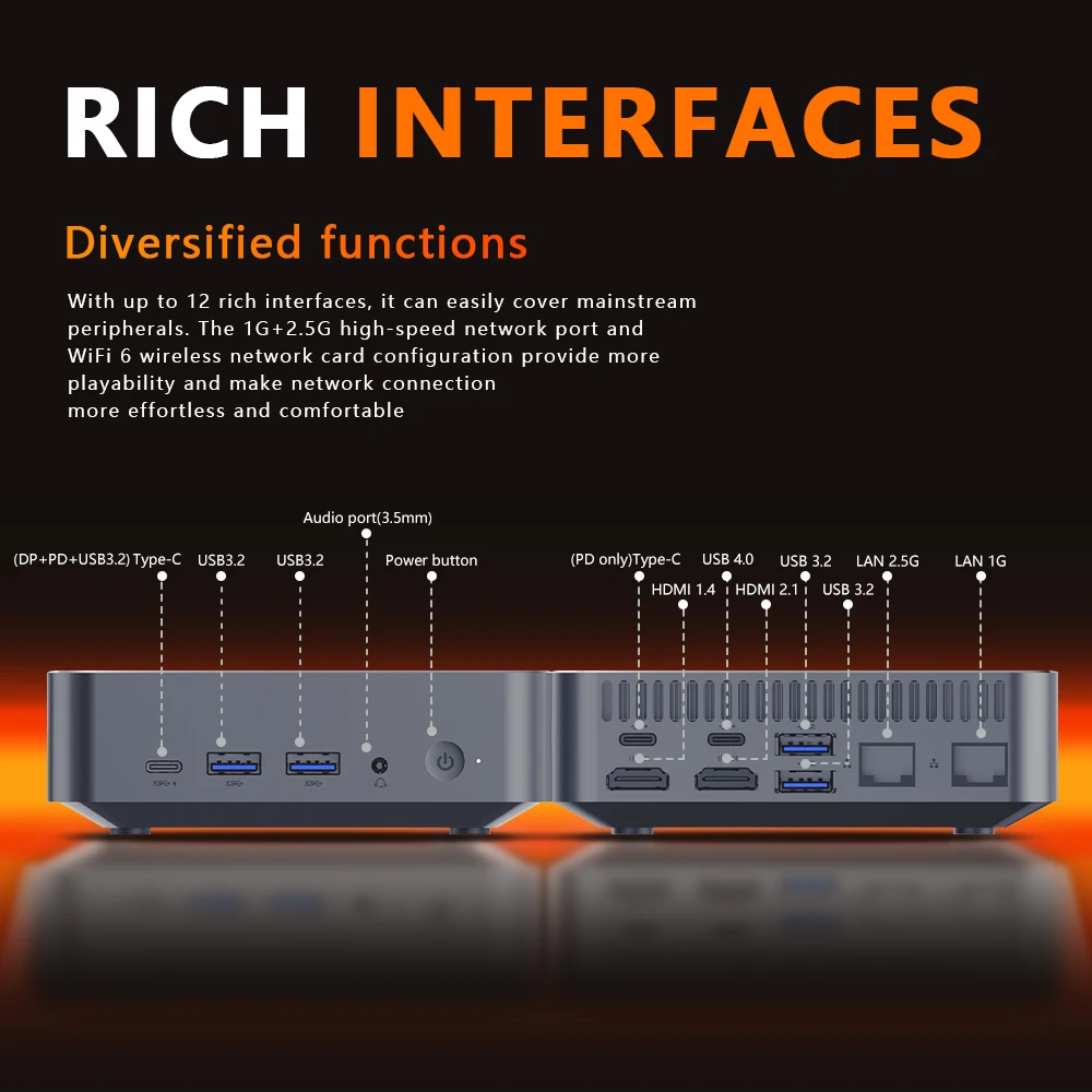 KTHIN MID3 미니 PC i7-1360P 5.0GHz WIFI6 BT5.2 미니 컴퓨터 DDR5 16GB RAM 512GB ROM 2.5G LAN USB4.0 미니 데스크탑 컴퓨터
