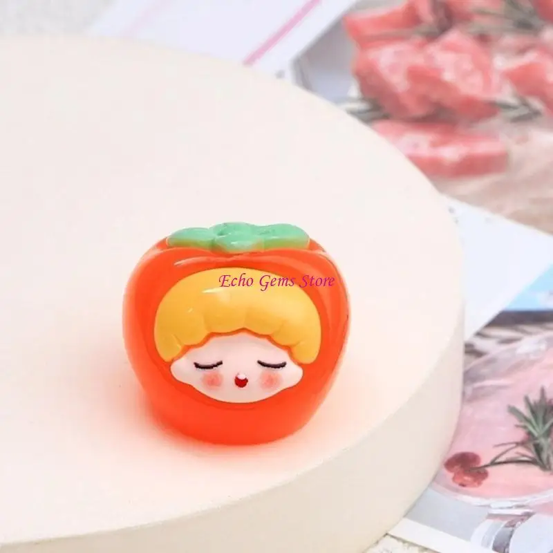 

Set of 9 Fruit Girl Resin Charm Set Phone Charm Attachments Unique Glowing Jewelry Pendant Suitable for Decorating Use C71A