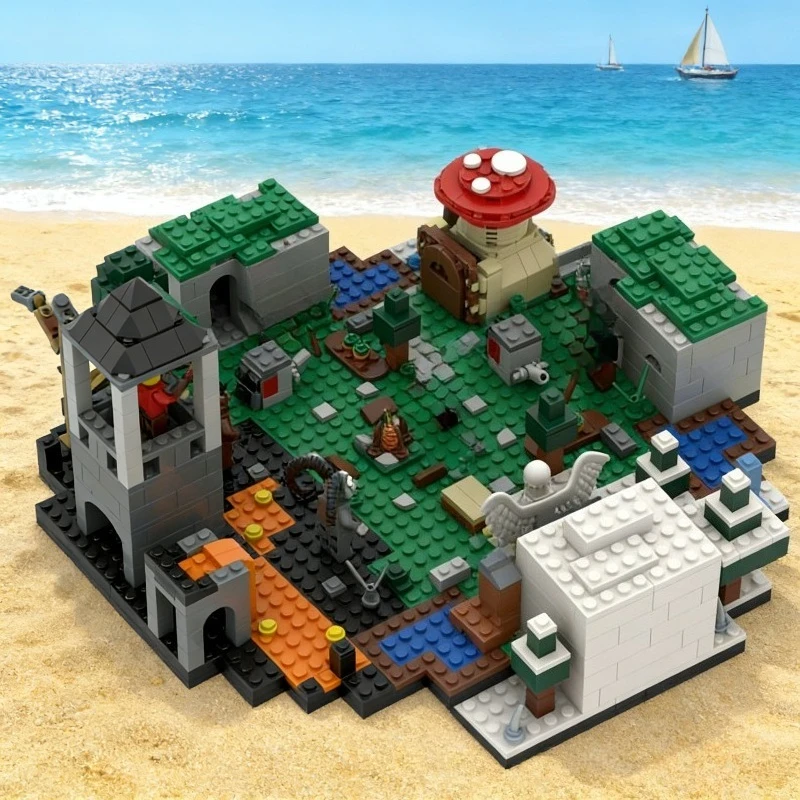 884PCS Moonlit Forest Miniature Landscape - Highly Detailed Serene Model for Display, Premium Collectible Gift for Teens Adults