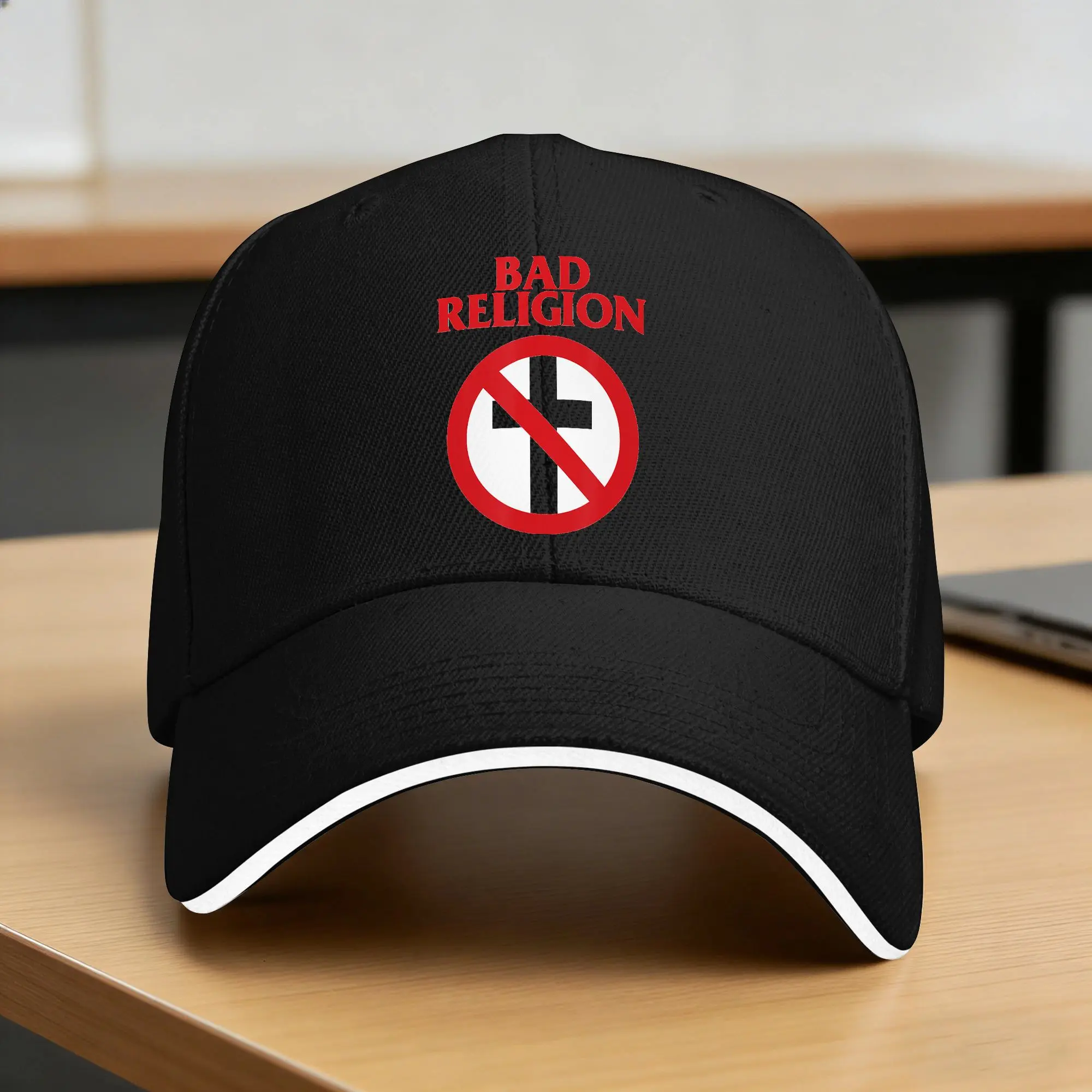 Bad Religion Crossbuster Logo Sun Baseball Cap Summer Couple Women  Design Trucker Hat Fashion Kpop Rock Baseball Caps