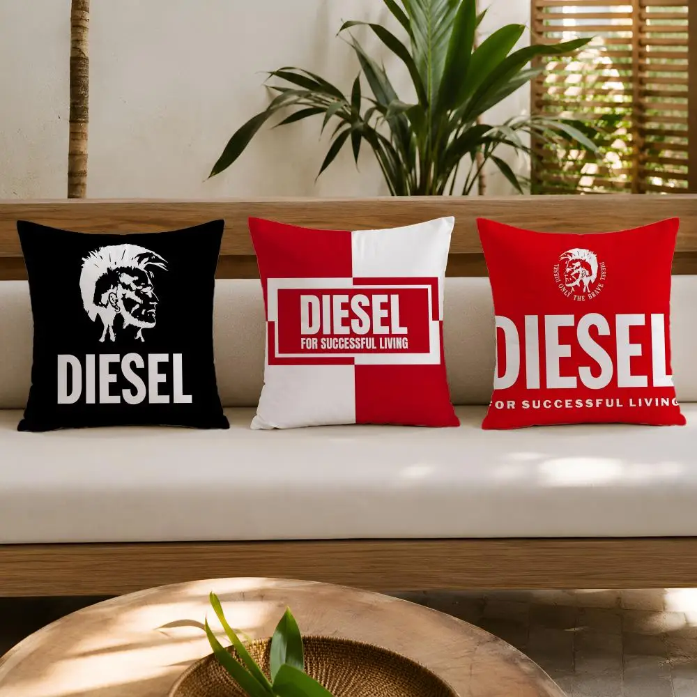 FISHION D-DIESELES Cushion Cover Wrinkle-Resistant Short Plush Cushion Covers Breathable Machine-Washable