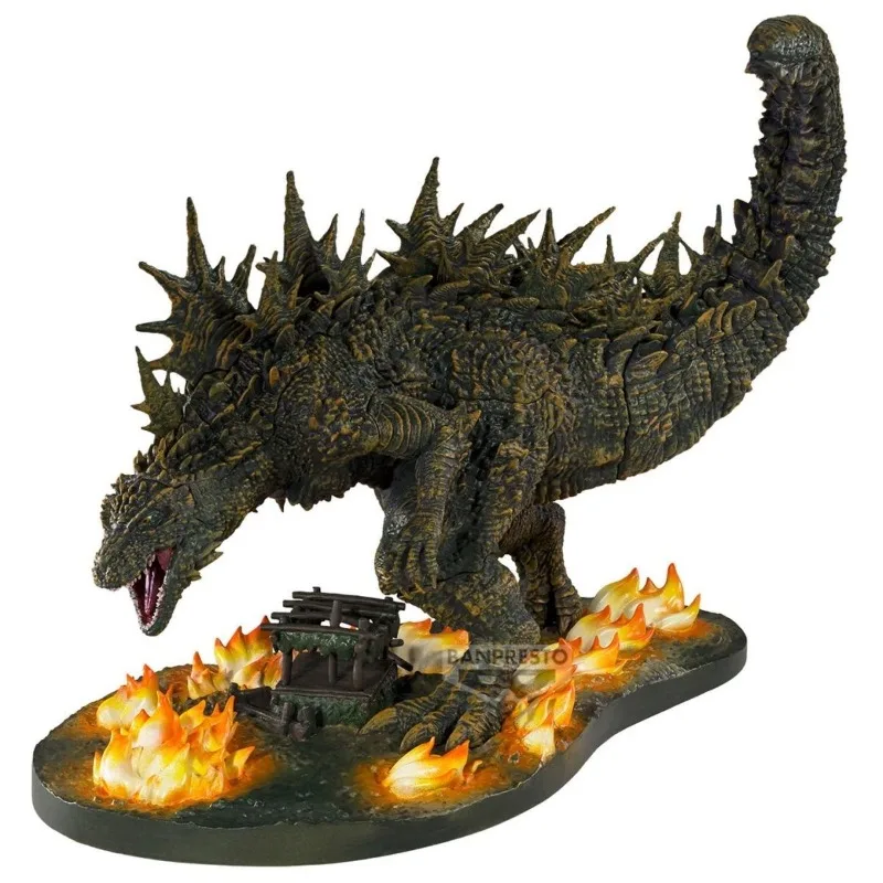 Bandai In Stock Banpresto Original Anime Godzilla 1.0 Art Vignette Wu Erluo 2023 Gojira Flame Base Action Figures Model Toy Gift - view 4