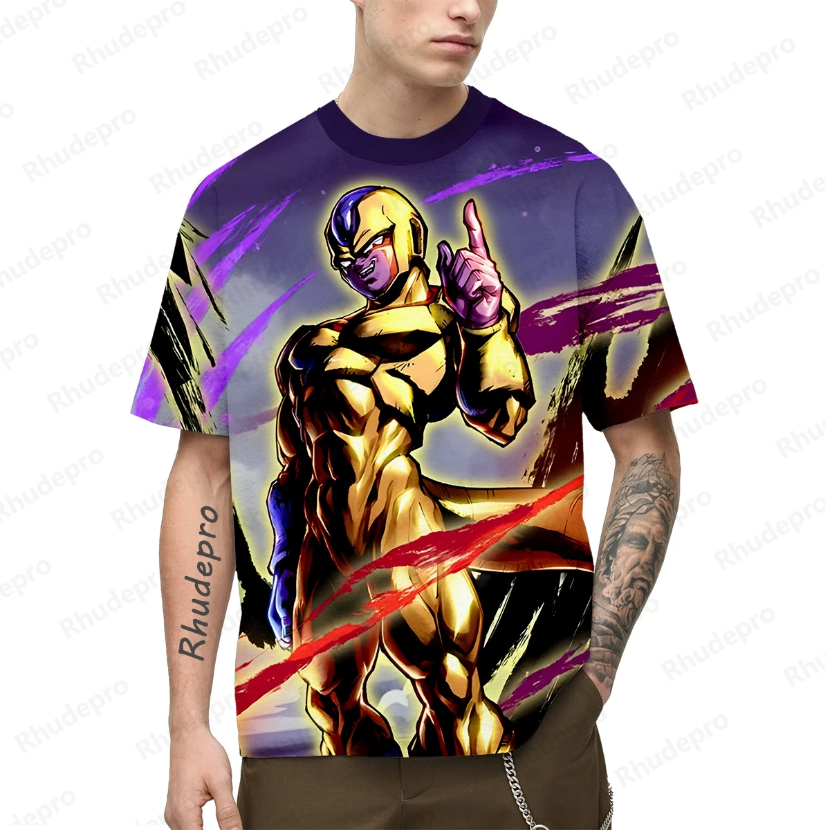 Anime japonês dos homens Dragon Ball Z Goku 3D Impresso T-shirt, infantil Street Leisure Sports Top, Verão, Quente, Novo, 2022