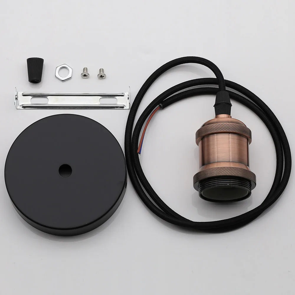 E27 المقبس قلادة أضواء لمبة خمر الرجعية اديسون مصباح المقبس المسمار قاعدة الألومنيوم ضوء الصناعية مصباح من طراز قديم حامل للمنزل