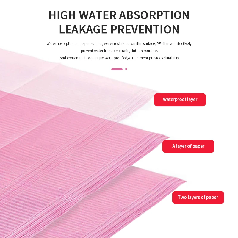 50PCS Nails Art Table Mat Disposable Foldable Clean Pad Nail Care Waterproof Tablecloth Manicure Tool Lint Paper Nails Equipment