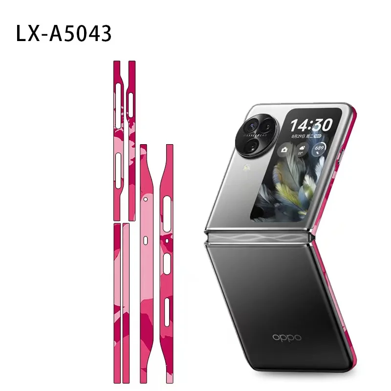 2PCS 3M Colorful Anti-Scratch Phone Sides Sticker Frame Film For OPPO Find N3 Flip Matte Edge Skin For Find N2 Flip image 2